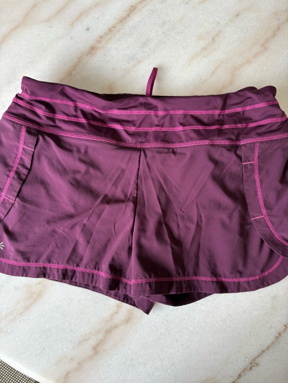 Athleta brand women’s run shorts. Size large